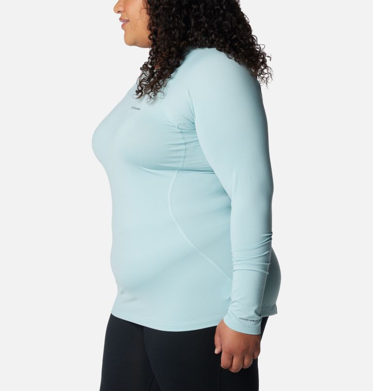 Women’s Omni-Heat Midweight Baselayer Crew - Plus Size, Color: Aqua Haze, image 3