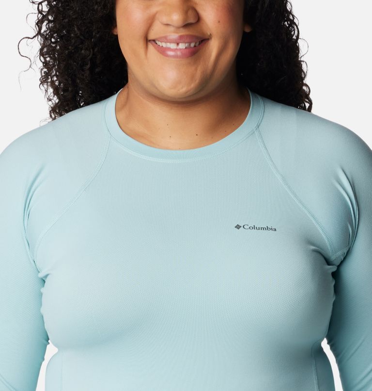 Women’s Omni-Heat Midweight Baselayer Crew - Plus Size, Color: Aqua Haze, image 4