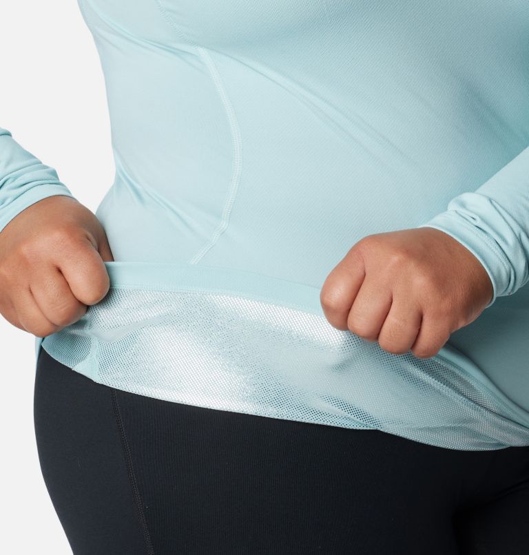 Women’s Omni-Heat Midweight Baselayer Crew - Plus Size, Color: Aqua Haze, image 5