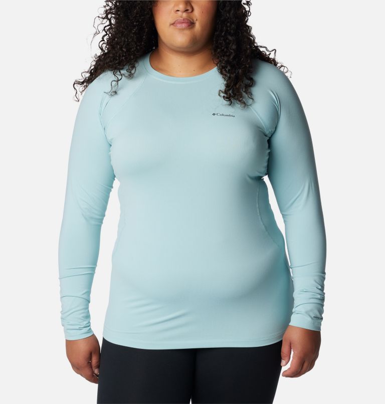 Women’s Omni-Heat Midweight Baselayer Crew - Plus Size, Color: Aqua Haze, image 1