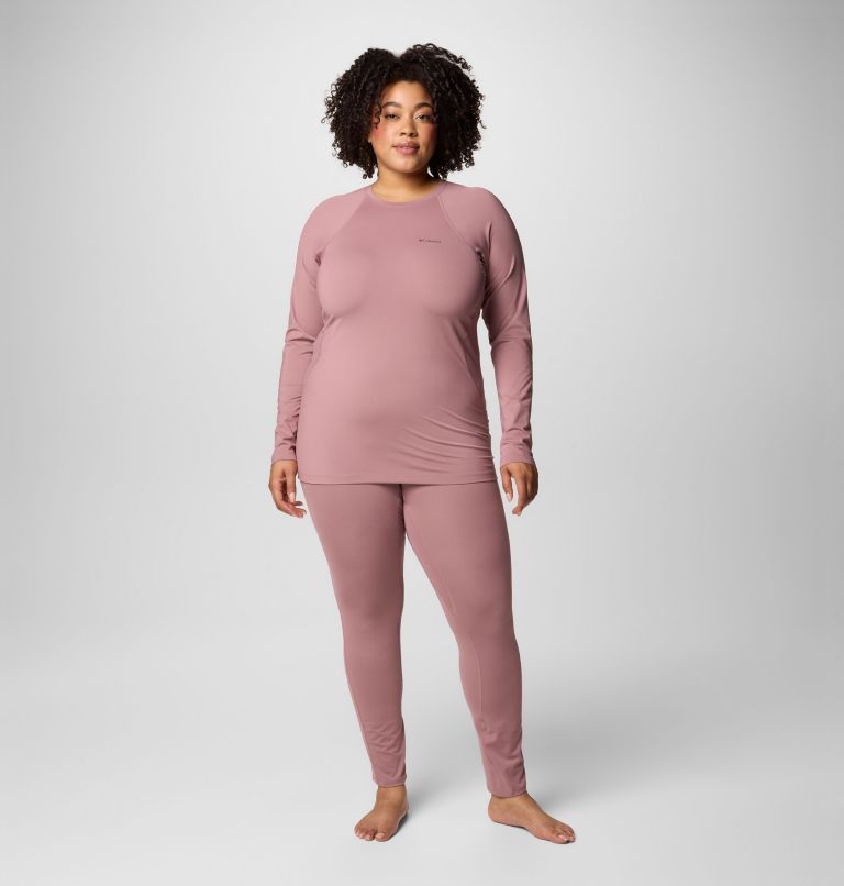 Women’s Omni-Heat Midweight Baselayer Crew - Plus Size, Color: Fig, image 3