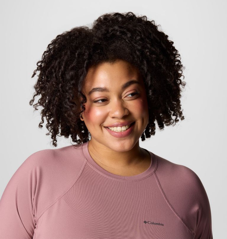 Women’s Omni-Heat Midweight Baselayer Crew - Plus Size, Color: Fig, image 5