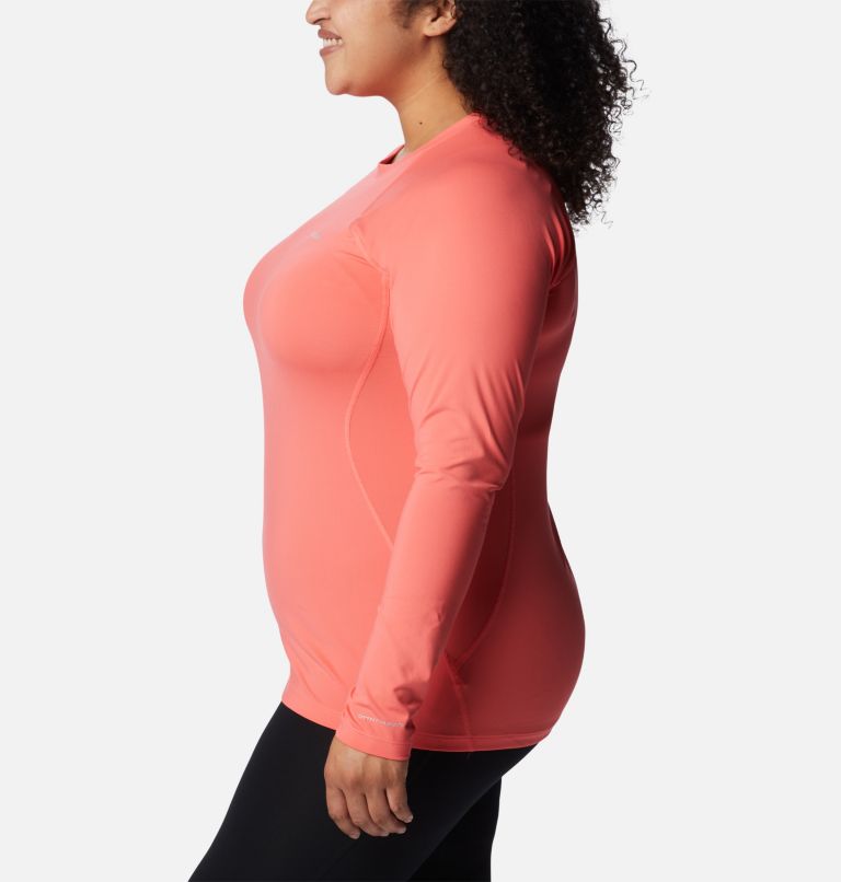 Thumbnail: Haut à manches longues Midweight Stretch pour femme - Grandes tailles, Color: Blush Pink, image 3