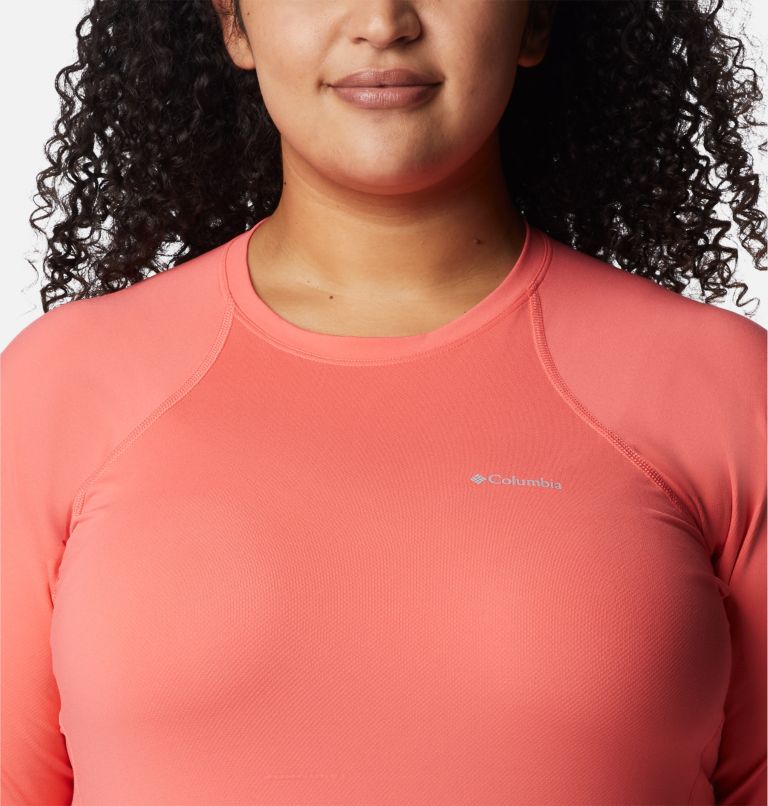 Women’s Omni-Heat Midweight Baselayer Crew - Plus Size, Color: Blush Pink, image 4