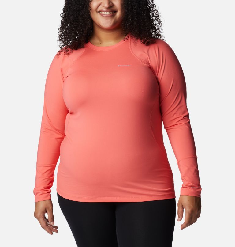 Thumbnail: Haut à manches longues Midweight Stretch pour femme - Grandes tailles, Color: Blush Pink, image 1