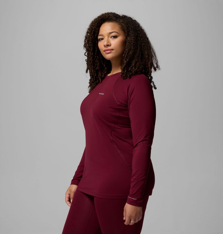 Haut couche de base à col rond Omni-Heat Midweight Femme - Grandes tailles, Color: Rich Wine, image 4