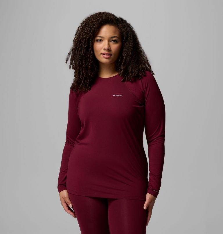 Haut couche de base à col rond Omni-Heat Midweight Femme - Grandes tailles, Color: Rich Wine, image 1
