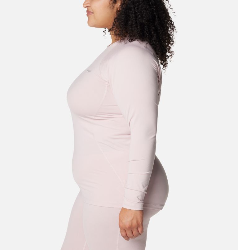 Thumbnail: Haut couche de base à col rond Omni-Heat Midweight Femme - Grandes tailles, Color: Dusty Pink, image 3