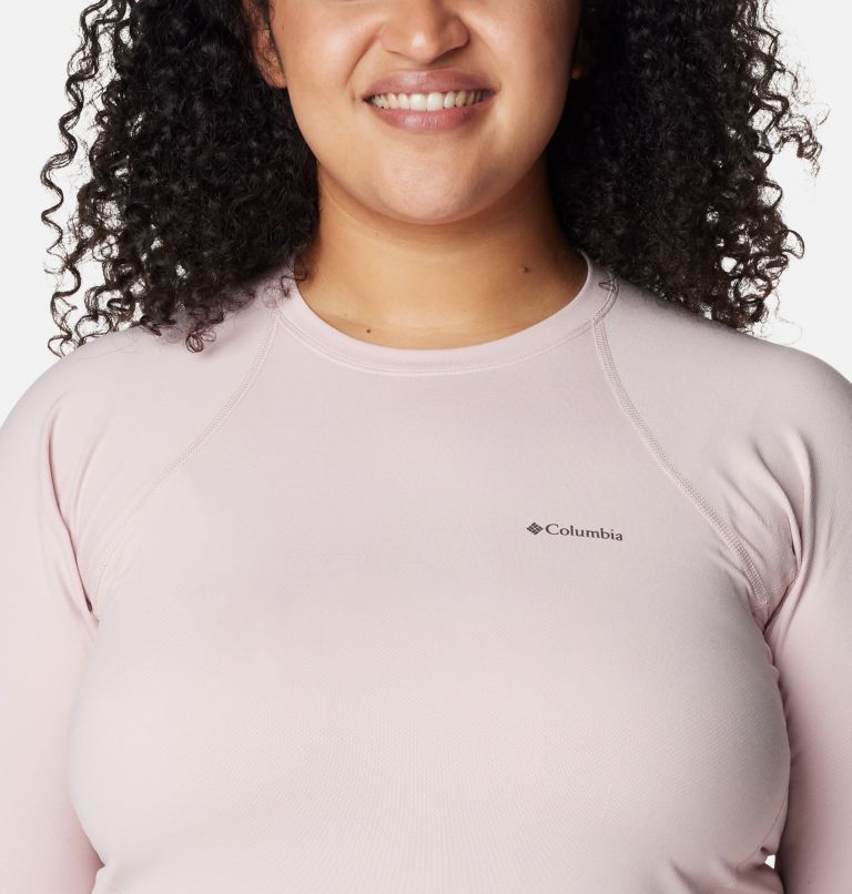 Women’s Omni-Heat Midweight Baselayer Crew - Plus Size, Color: Dusty Pink, image 4