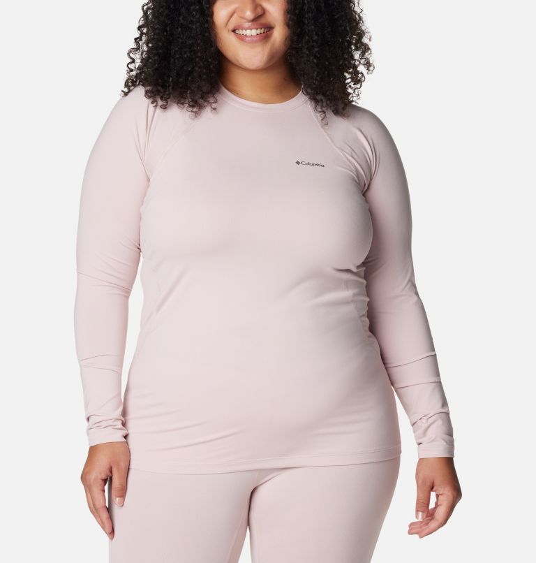 Women’s Omni-Heat Midweight Baselayer Crew - Plus Size, Color: Dusty Pink, image 1