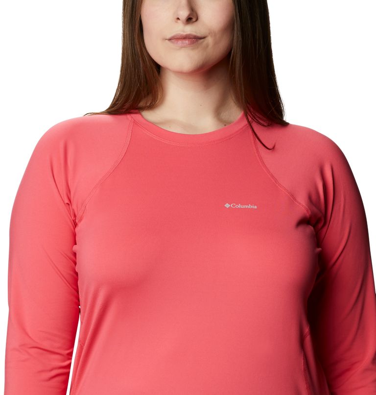 Midweight Stretch Long Sleeve Top | 673 | 3X, Color: Bright Geranium, image 4