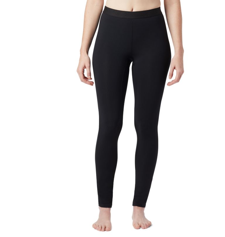 Women's Midweight Stretch Baselayer Tights, Color: Black