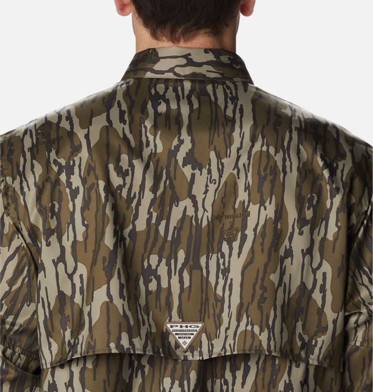 Men’s PHG Blood and Guts Shooting Shirt, Color: Mossy Oak Bottomland, Flax, image 5