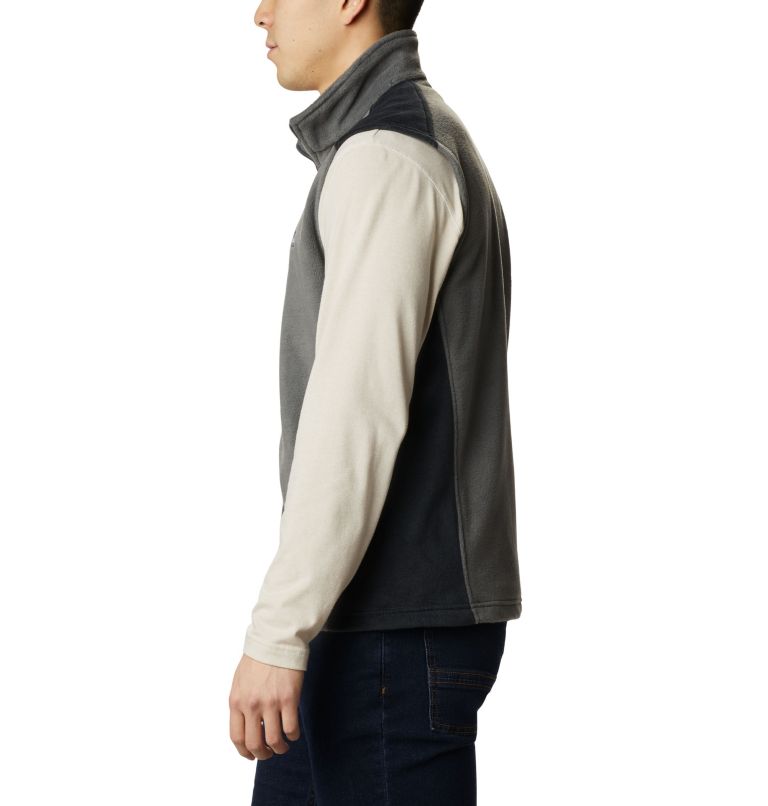 Men's Steens Mountain Fleece Vest, Color: Grill, Black, image 3