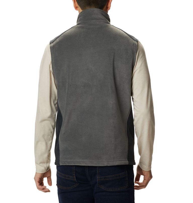 Men's Steens Mountain Fleece Vest, Color: Grill, Black, image 2