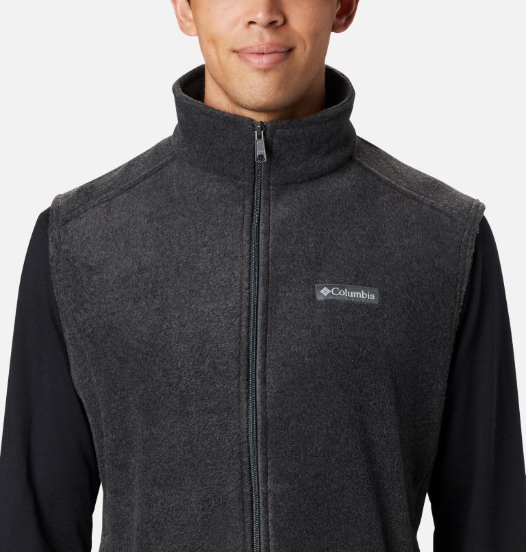 Men's Steens Mountain Fleece Vest, Color: Charcoal Heather, image 5