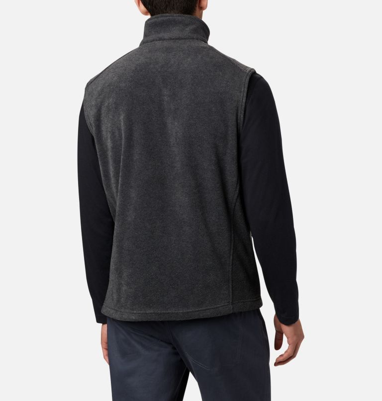 Men's Steens Mountain Fleece Vest, Color: Charcoal Heather, image 2