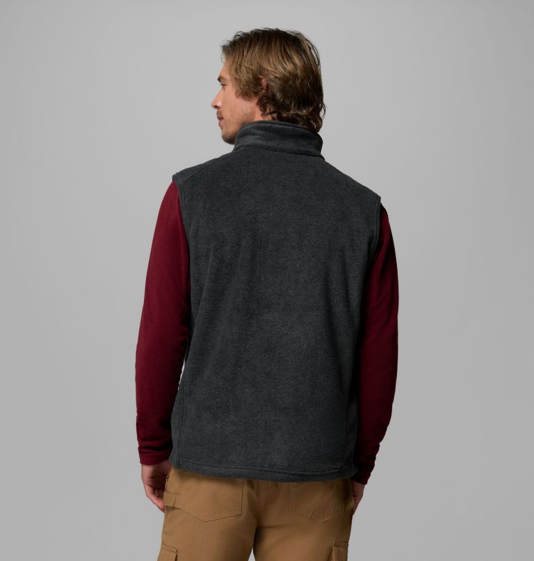 Men's Steens Mountain Fleece Vest, Color: Charcoal Heather, image 3