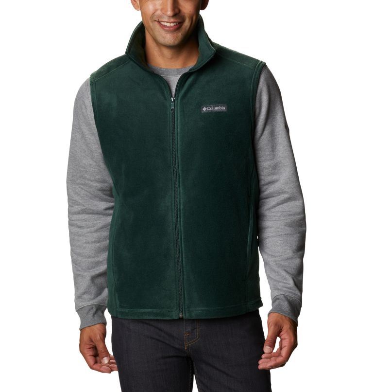 Thumbnail: Men’s Steens Mountain Fleece Vest, Color: Spruce, image 1