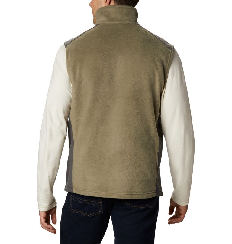 Men’s Steens Mountain Fleece Vest, Color: Stone Green, Shark, image 2
