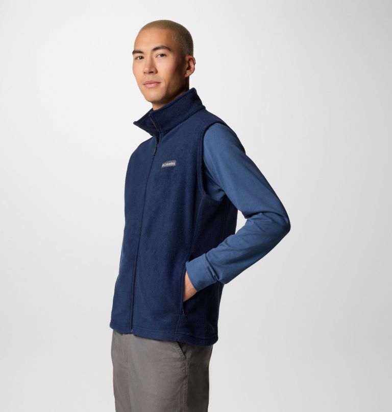 Men's Steens Mountain Fleece Vest, Color: Collegiate Navy, image 5