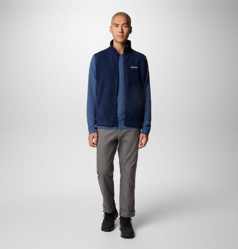Men's Steens Mountain Fleece Vest, Color: Collegiate Navy, image 2