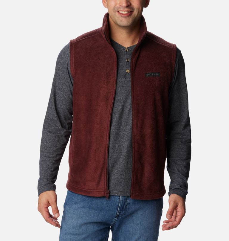 Thumbnail: Men’s Steens Mountain Fleece Vest, Color: Elderberry, image 6