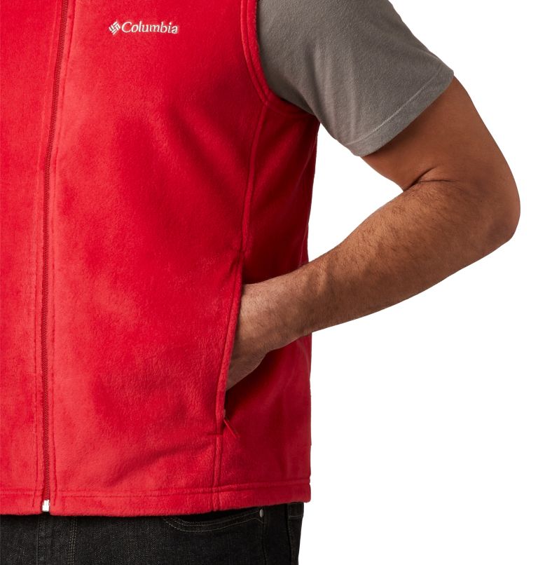 Men's Steens Mountain Fleece Vest, Color: Mountain Red, image 4