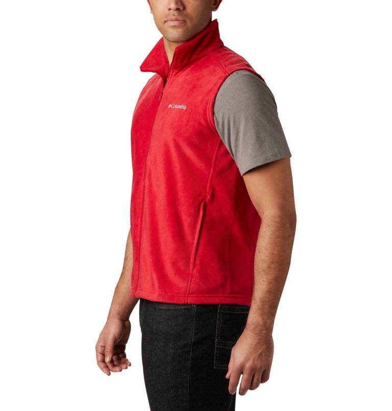 Men's Steens Mountain Fleece Vest, Color: Mountain Red, image 5