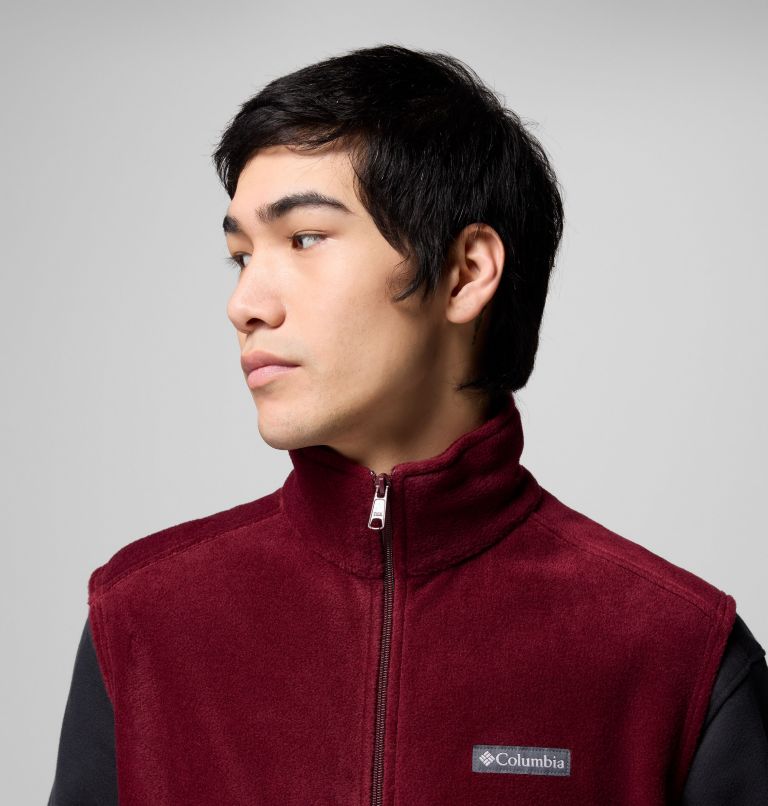 Men's Steens Mountain Fleece Vest, Color: Rich Wine, image 6