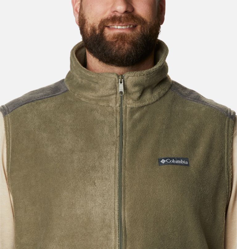 Thumbnail: Men’s Steens Mountain Fleece Vest - Big, Color: Stone Green, Shark, image 4