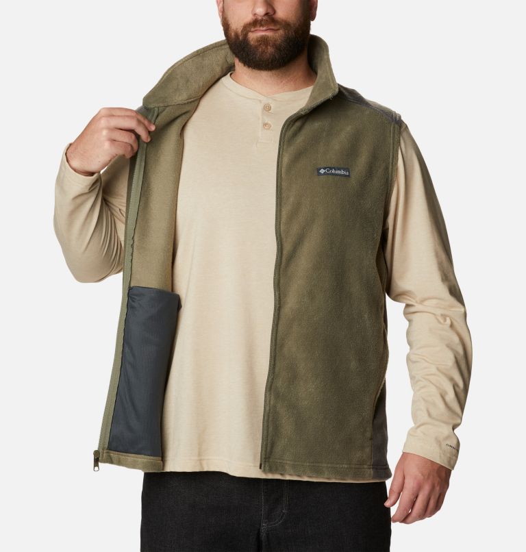 Thumbnail: Men’s Steens Mountain Fleece Vest - Big, Color: Stone Green, Shark, image 5