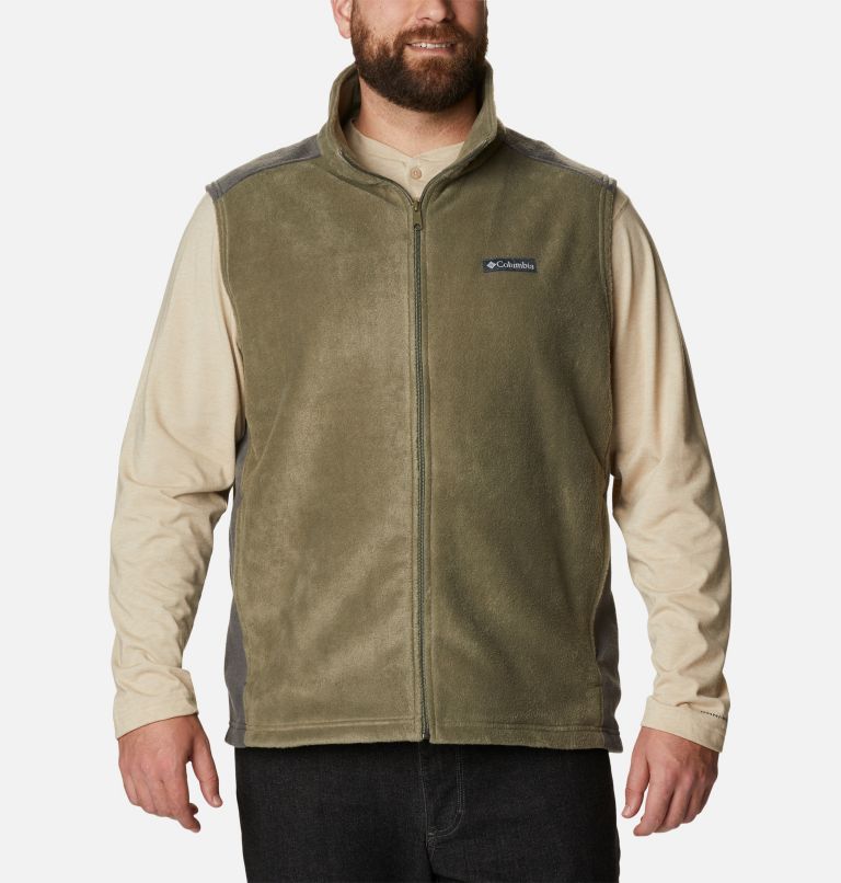 Thumbnail: Men’s Steens Mountain Fleece Vest - Big, Color: Stone Green, Shark, image 1