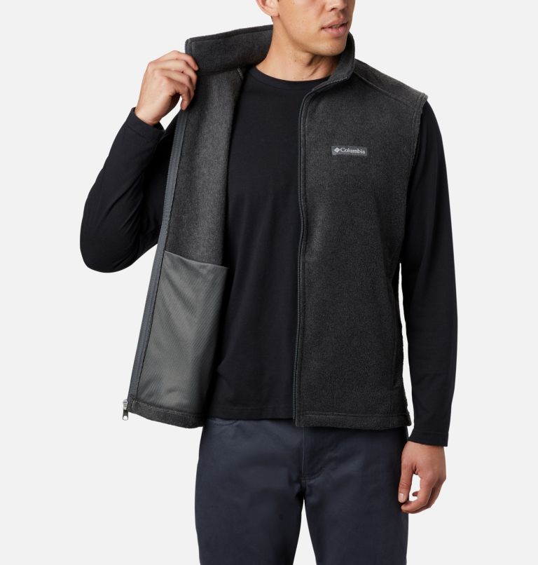 Men's Steens Mountain Fleece Vest - Tall, Color: Charcoal Heather, image 4