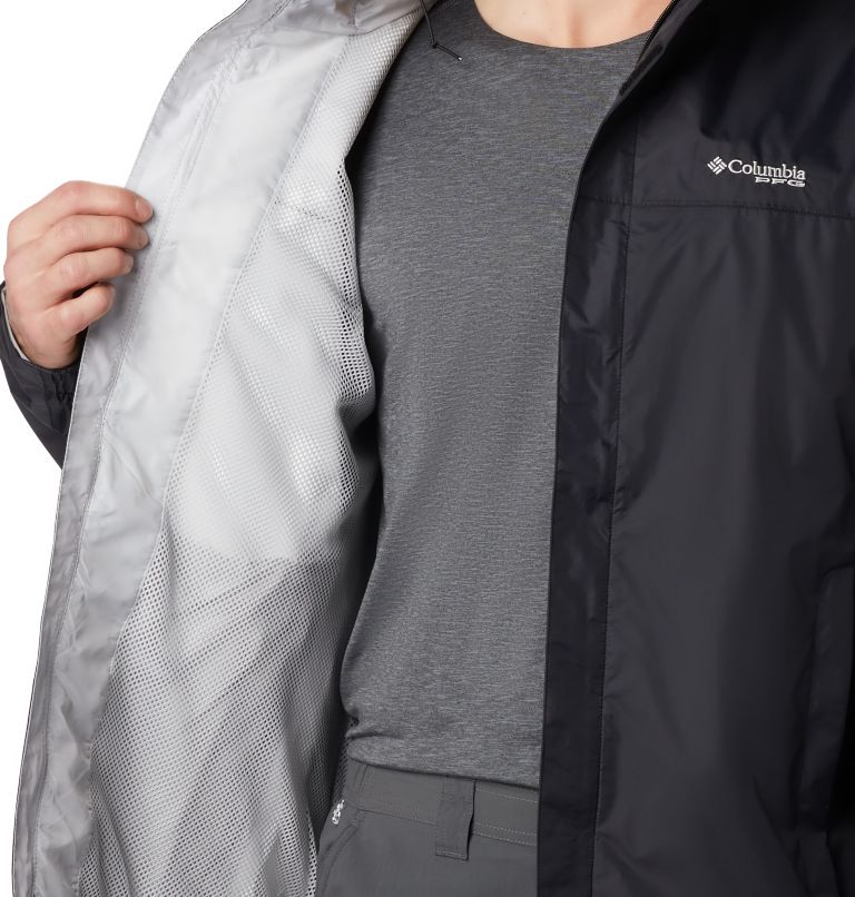Men’s PFG Storm Jacket, Color: Black, Cool Grey