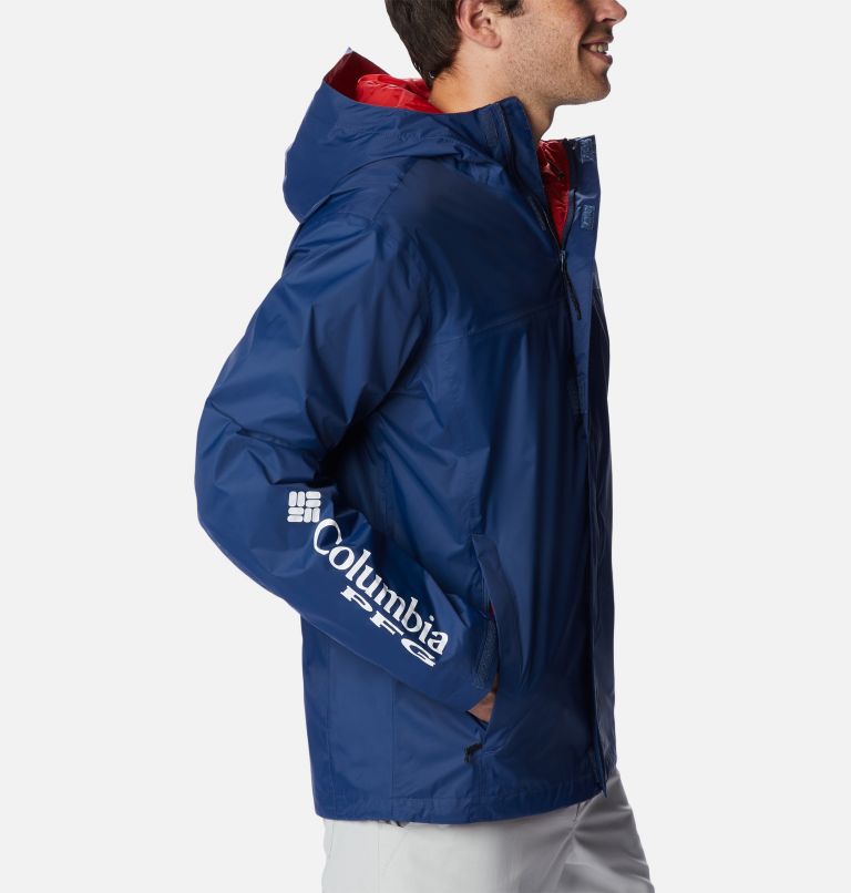 Men's PFG Storm Jacket – Tall, Color: Carbon, Red Spark, image 3