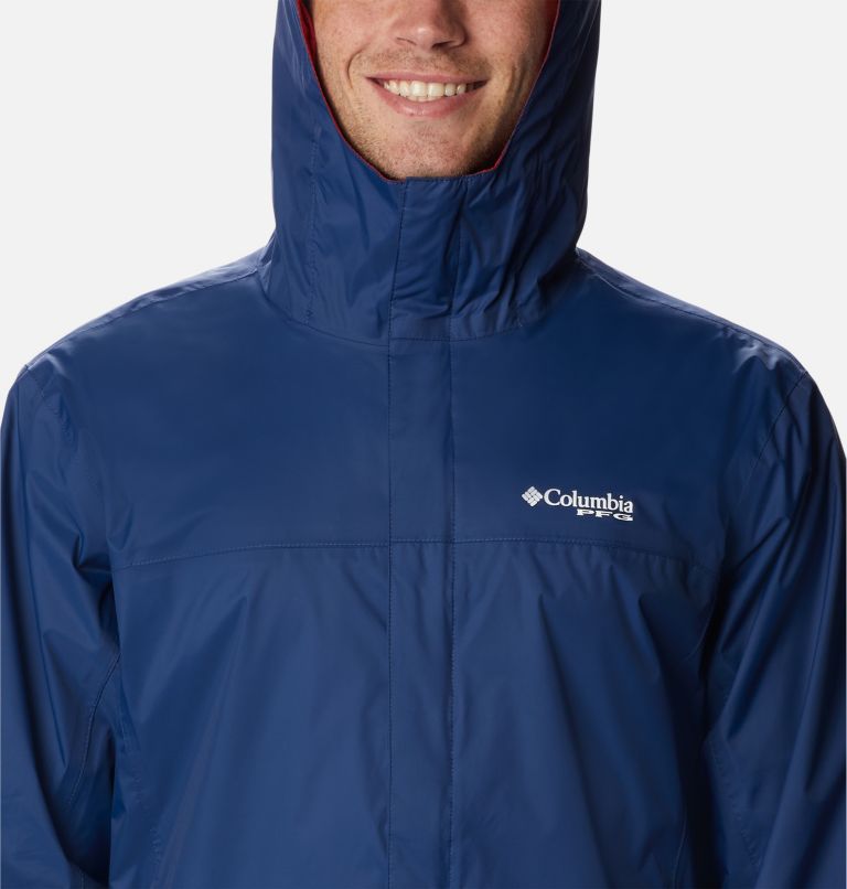 Thumbnail: Men's PFG Storm Jacket – Tall, Color: Carbon, Red Spark, image 4