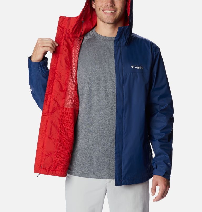 Men's PFG Storm Jacket – Tall, Color: Carbon, Red Spark, image 5