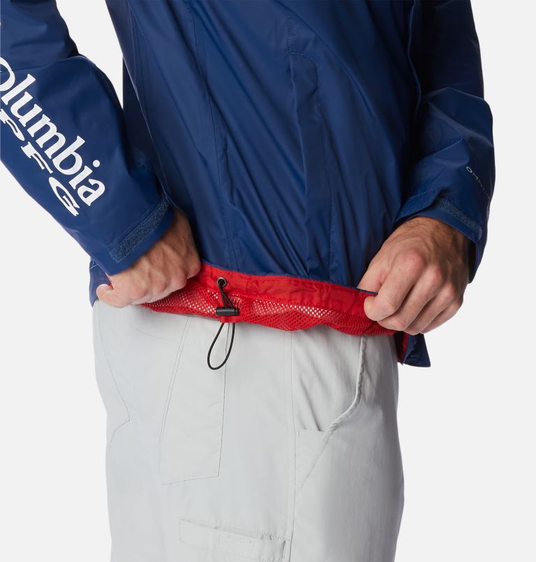 Men's PFG Storm Jacket – Tall, Color: Carbon, Red Spark, image 8