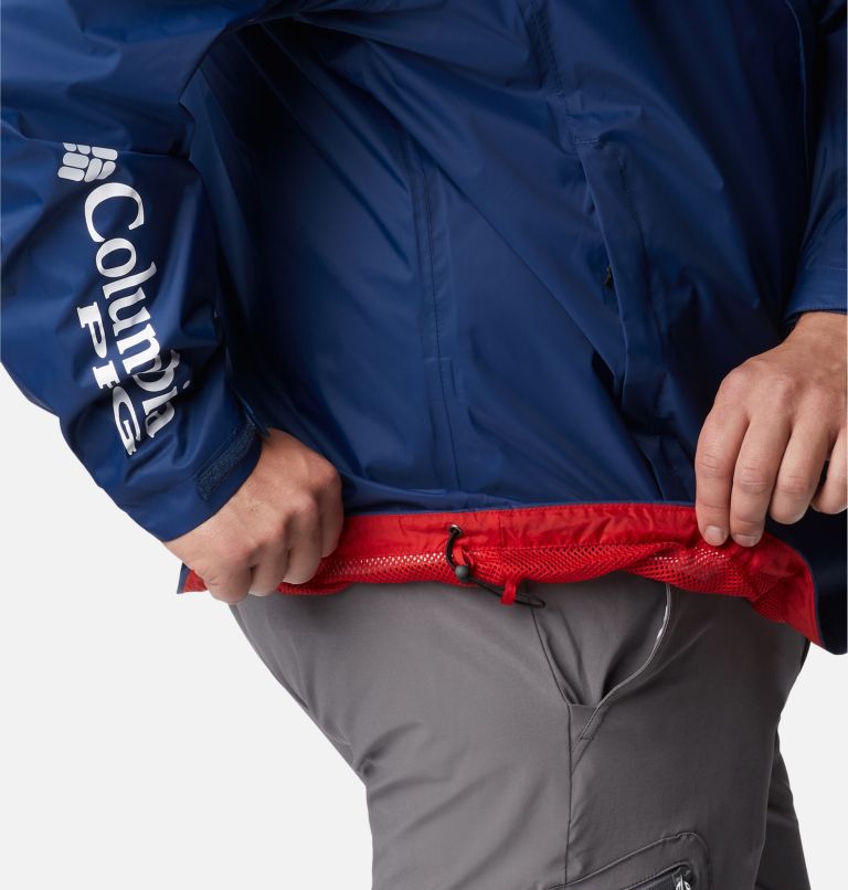 Men's PFG Storm Jacket – Big, Color: Carbon, Red Spark, image 7
