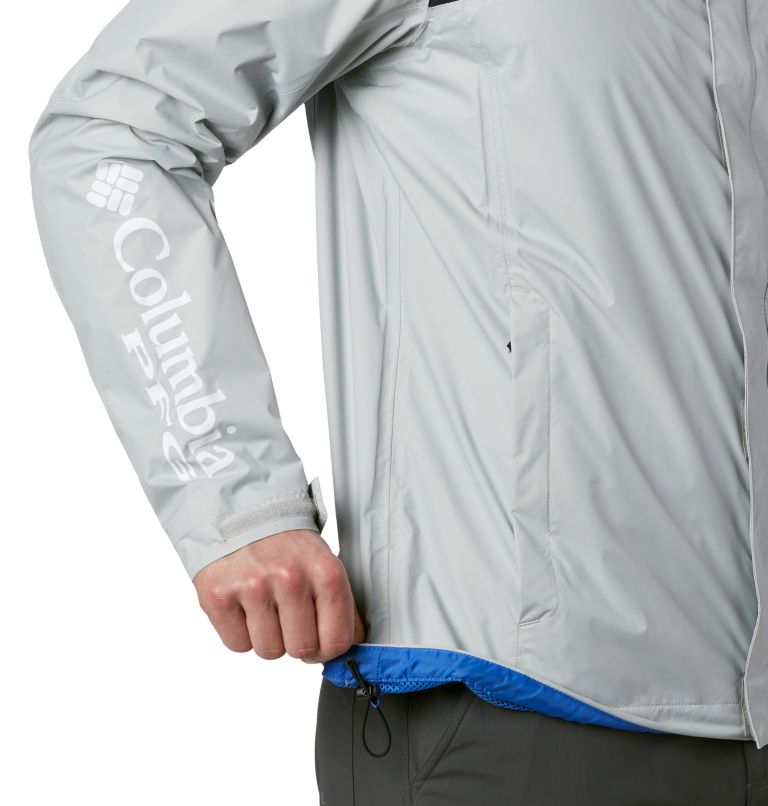 PFG Storm Jacket | 019 | 5XT, Color: Cool Grey, Vivid Blue, image 3