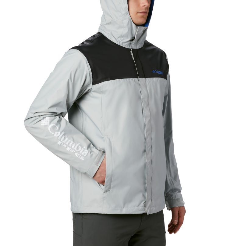 PFG Storm Jacket | 019 | 5XT, Color: Cool Grey, Vivid Blue, image 4