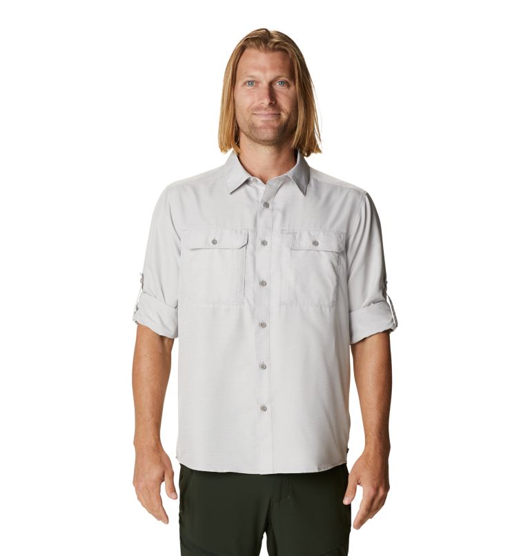 Mountain Hardwear Mens Shirt Button Up Roll Tab Sleeve Hiking