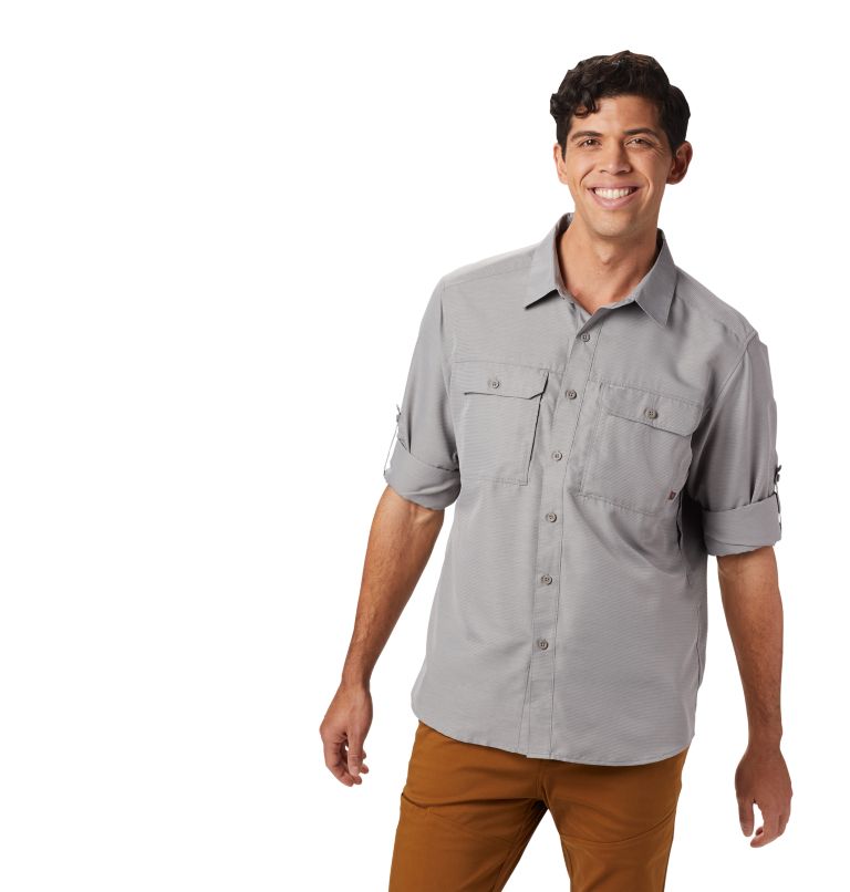 Thumbnail: Men's Canyon Long Sleeve Shirt, Color: Manta Grey, image 3