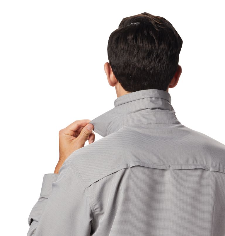 Thumbnail: Men's Canyon Long Sleeve Shirt, Color: Manta Grey, image 4