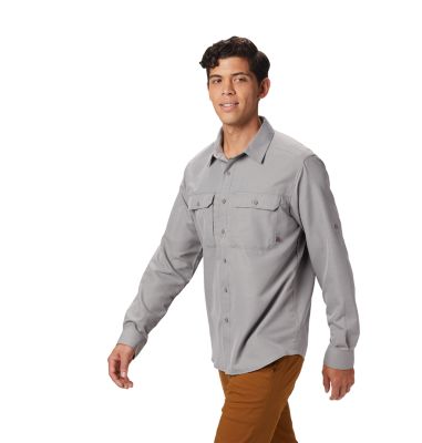 gray long sleeve shirt outfit mens