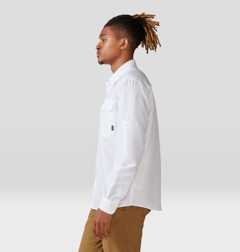Men's Canyon Long Sleeve Shirt, Color: White, image 3