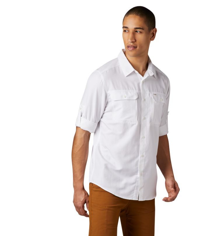 Men's Canyon Long Sleeve Shirt, Color: White, image 5