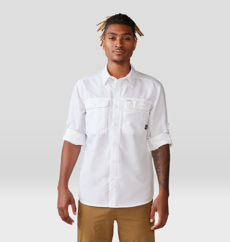 Thumbnail: Men's Canyon Long Sleeve Shirt, Color: White, image 8