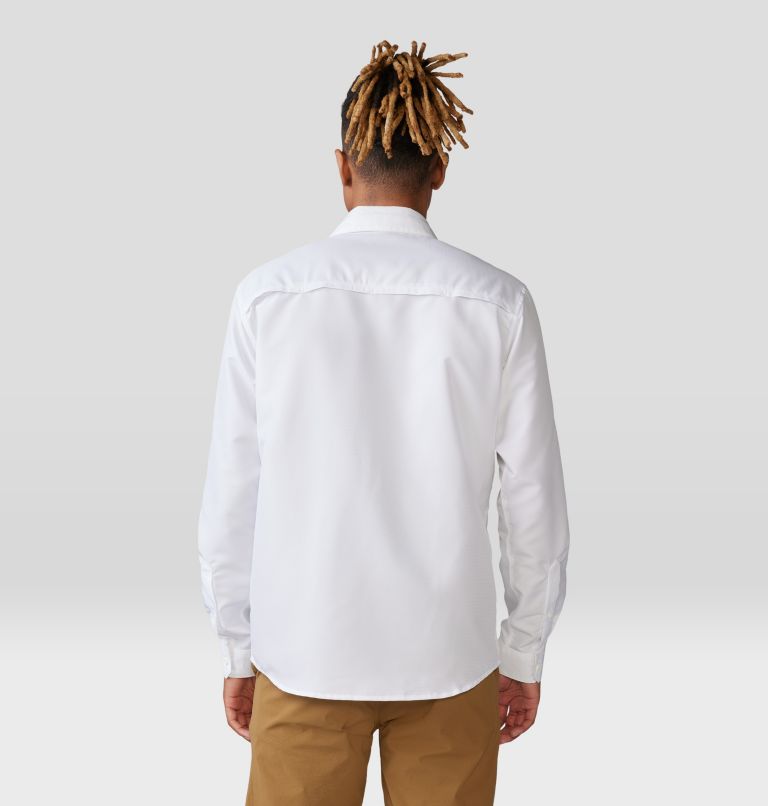 Men's Canyon Long Sleeve Shirt, Color: White, image 2